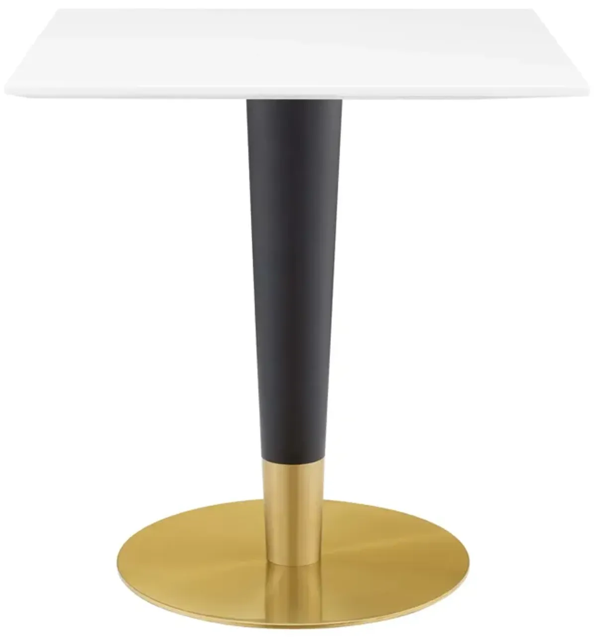 Zinque 28" Square Dining Table by Modway Gold White