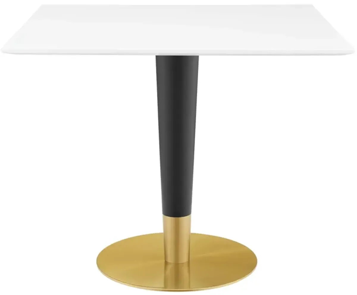 Zinque 36" Square Dining Table by Modway Gold White