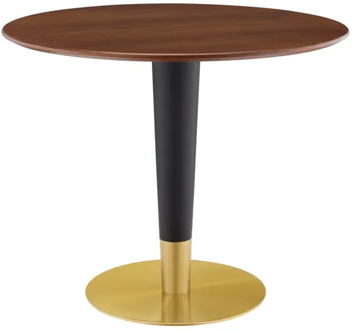Zinque 36" Dining Table by Modway Gold Walnut