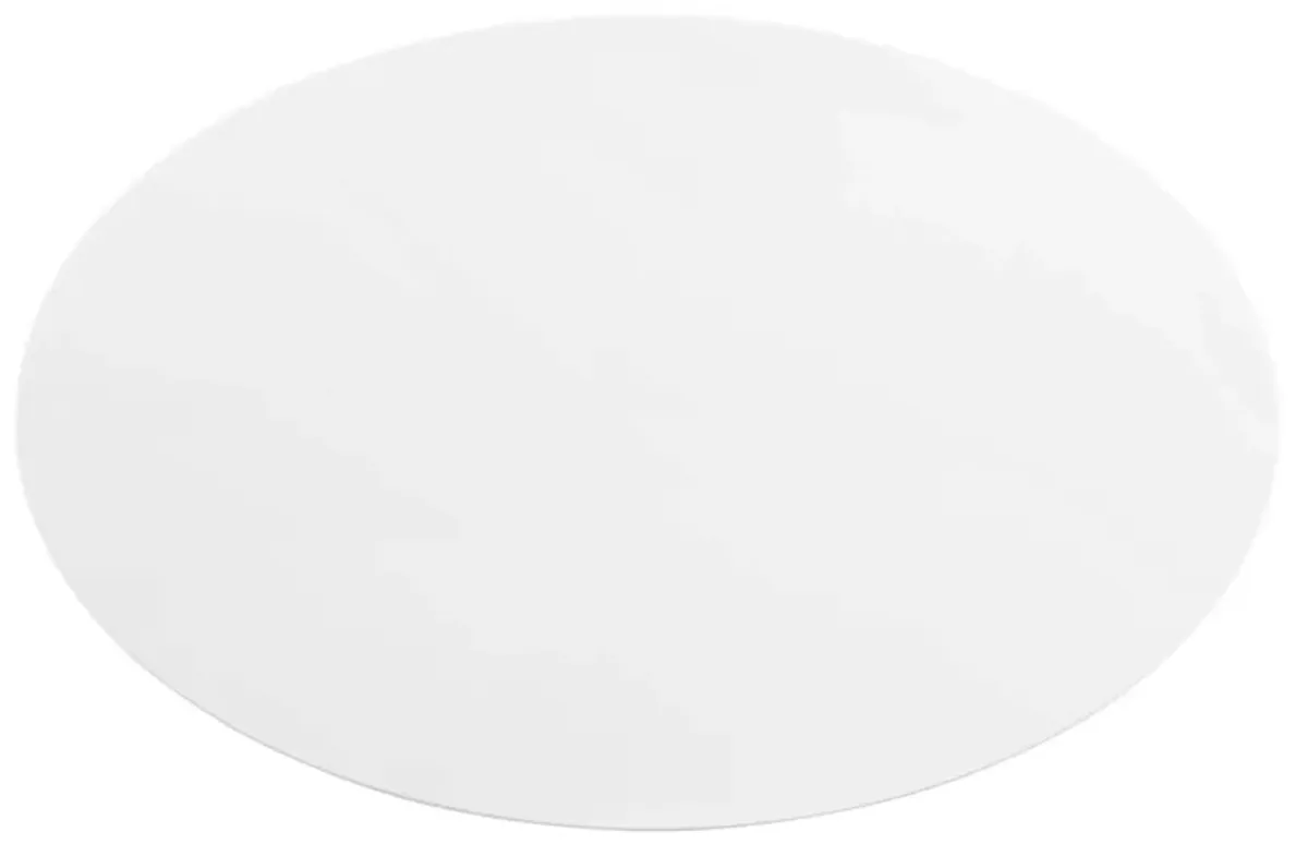 Zinque 42" Oval Dining Table by Modway Gold White