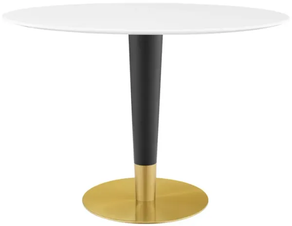 Zinque 42" Oval Dining Table by Modway Gold White