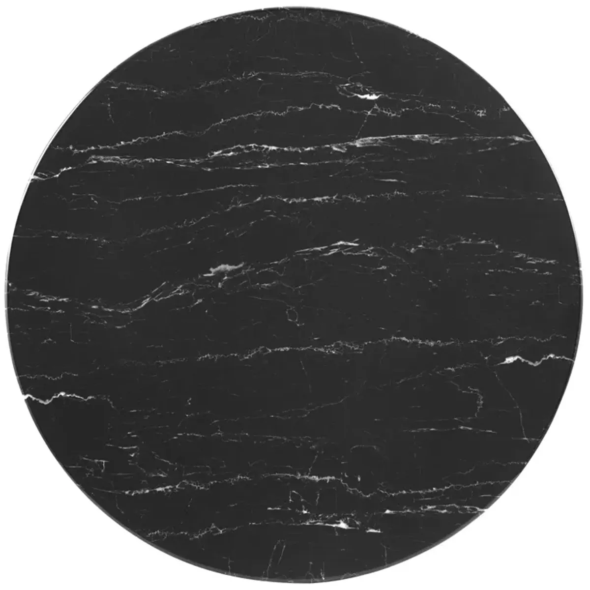 Zinque 36" Artificial Marble Dining Table by Modway Gold Black