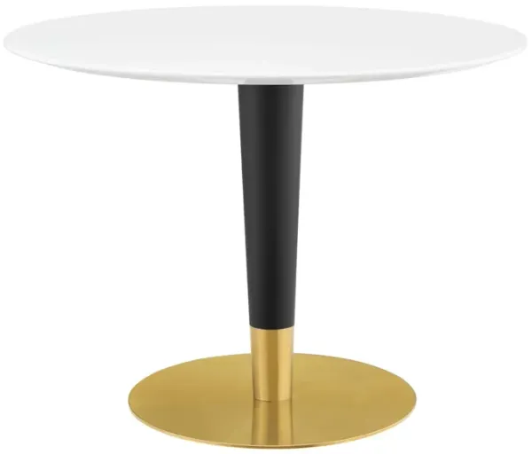 Zinque 40" Dining Table by Modway Gold White