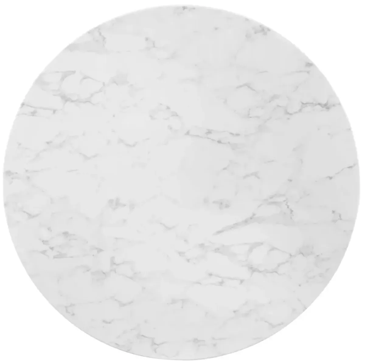 Zinque 47" Artificial Marble Dining Table by Modway Gold White