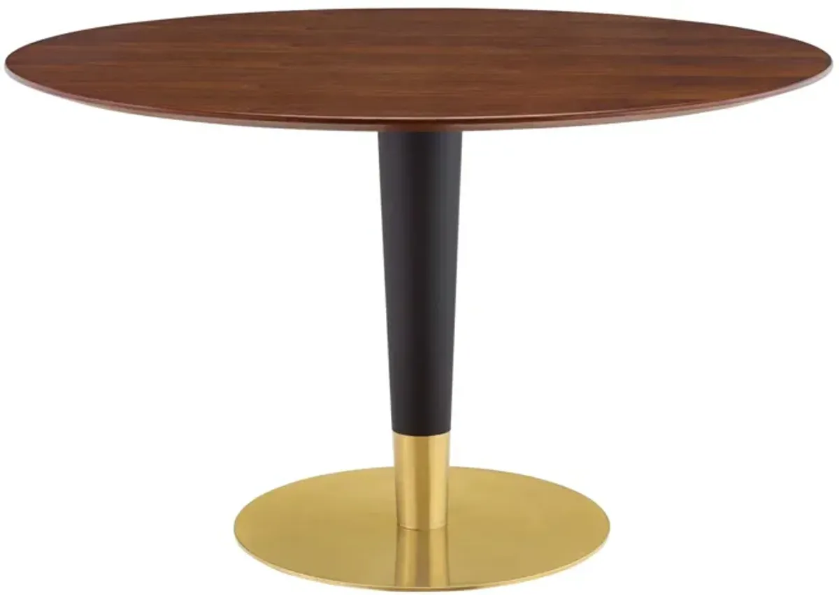Zinque 47" Dining Table by Modway Gold Walnut