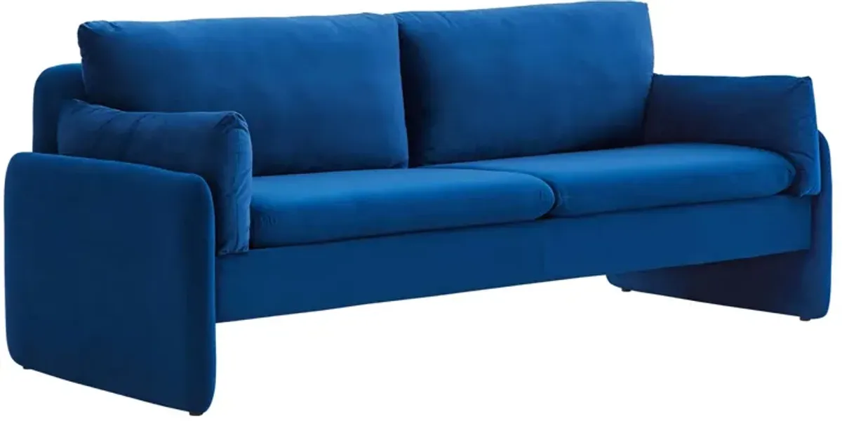Indicate Performance Velvet Sofa by Modway Navy