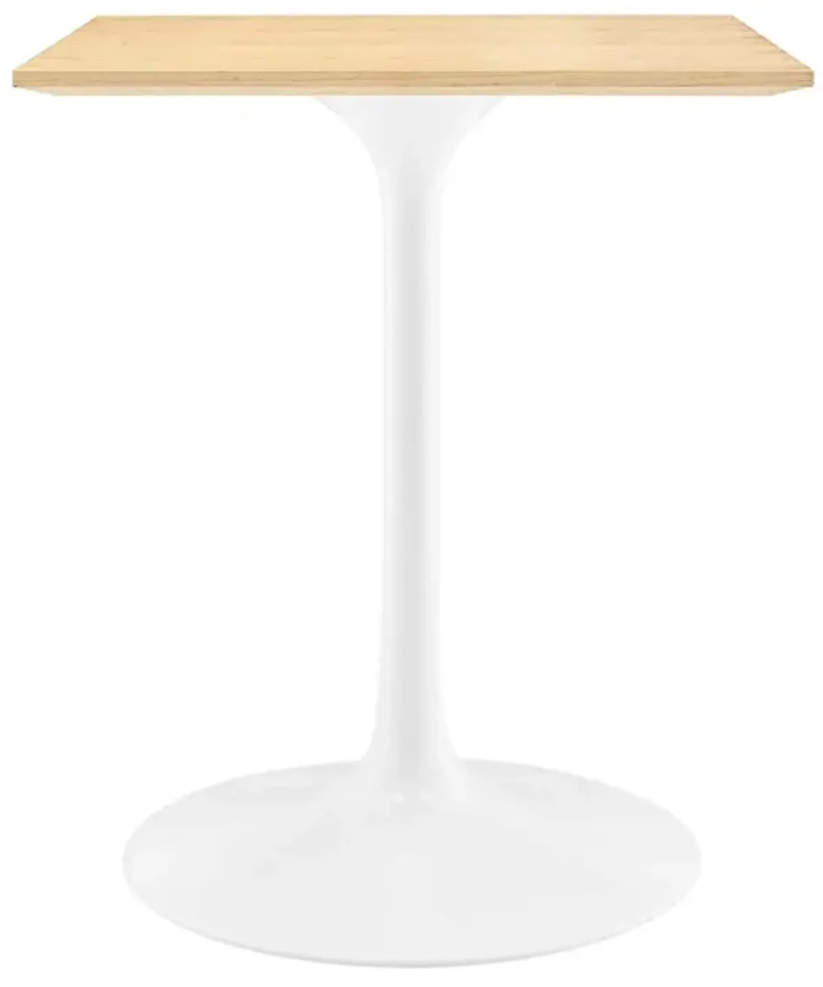 Lippa Square Wood Dining Table by Modway 24" / White Natural