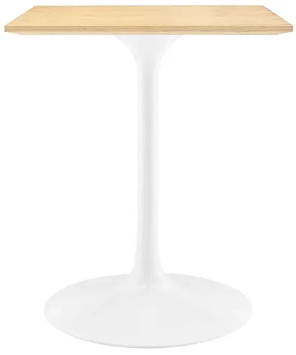 Lippa Square Wood Dining Table by Modway 24" / White Natural