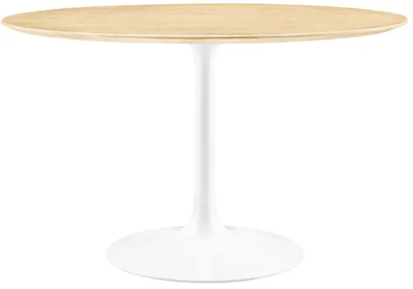 Lippa Round 48" Dining Table by Modway Wood / White Natural