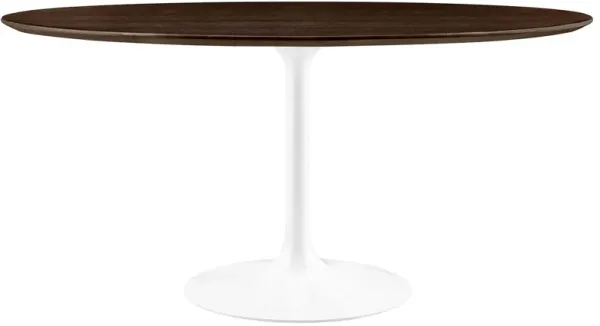 Lippa Round 60" Dining Table by Modway Wood / White Cherry Walnut