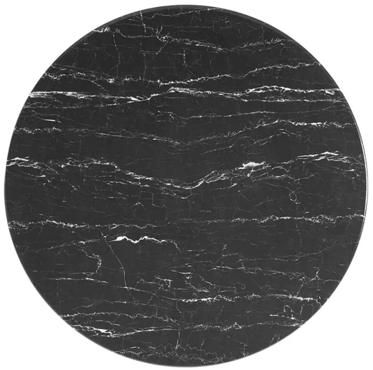 Lippa Round Artificial Marble Coffee Table by Modway 36" / White Black