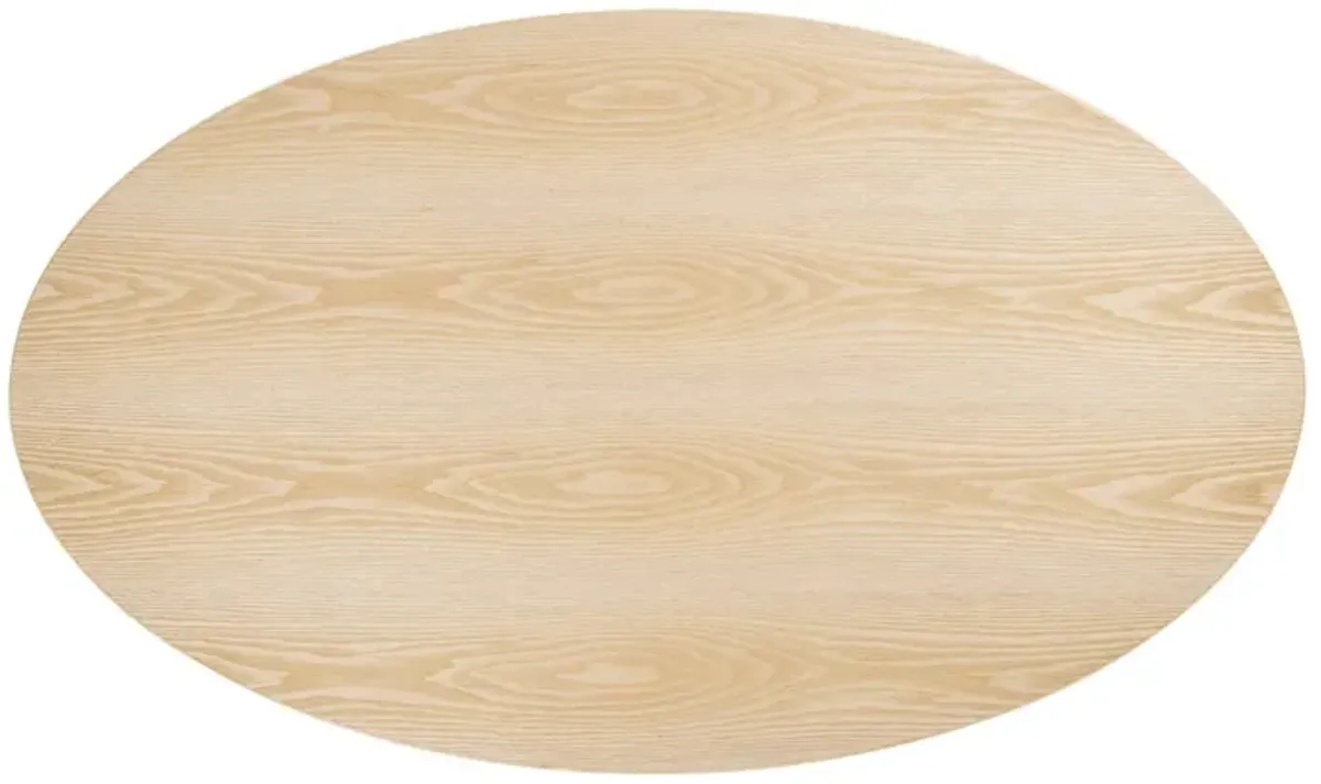 Lippa Oval Wood Dining Table by Modway 60" / White Natural