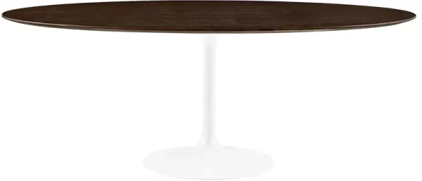 Lippa Oval Wood Dining Table by Modway 78" / White Cherry Walnut
