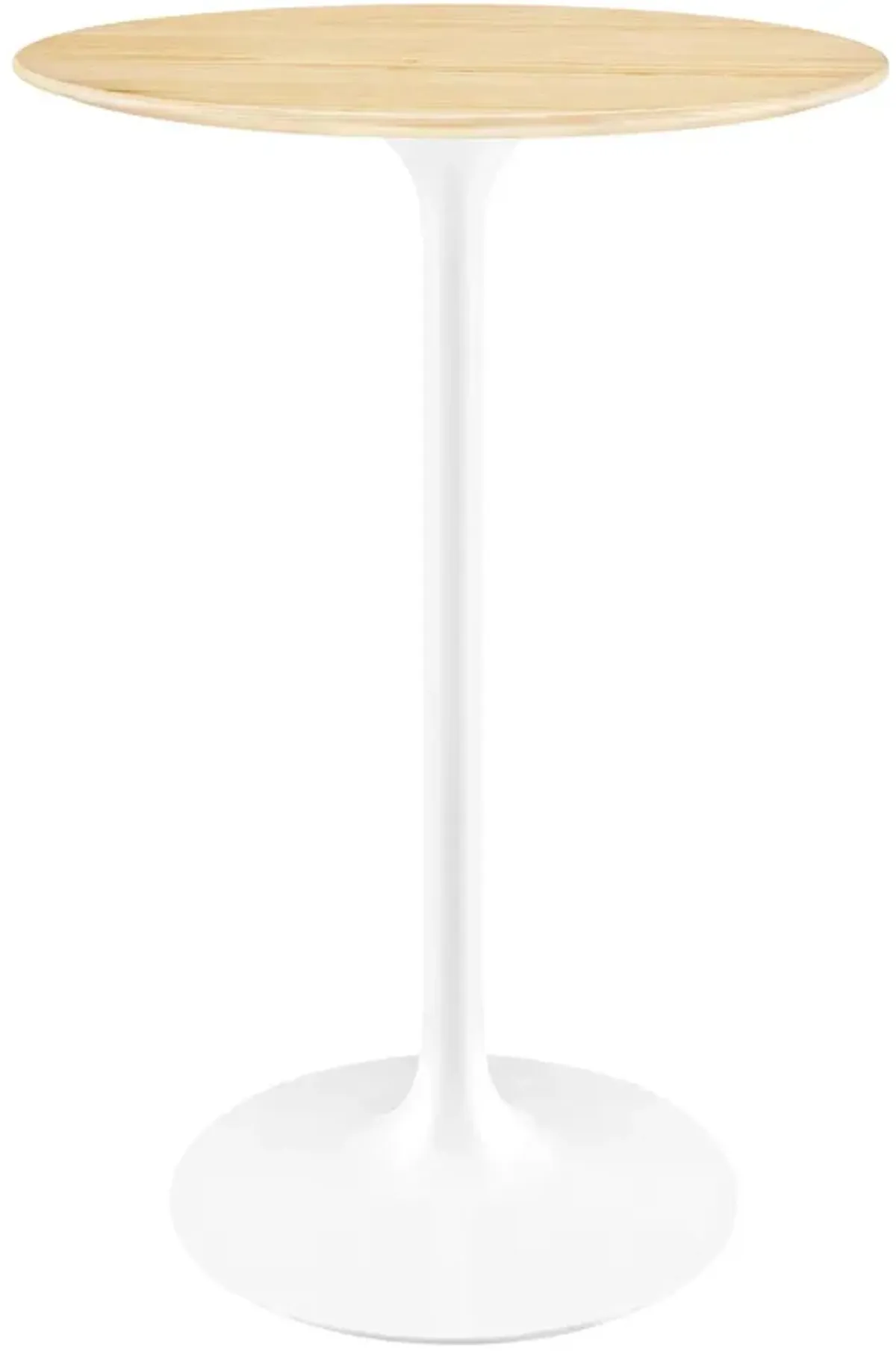 Lippa Round Wood Bar Table by Modway 28" / White Natural