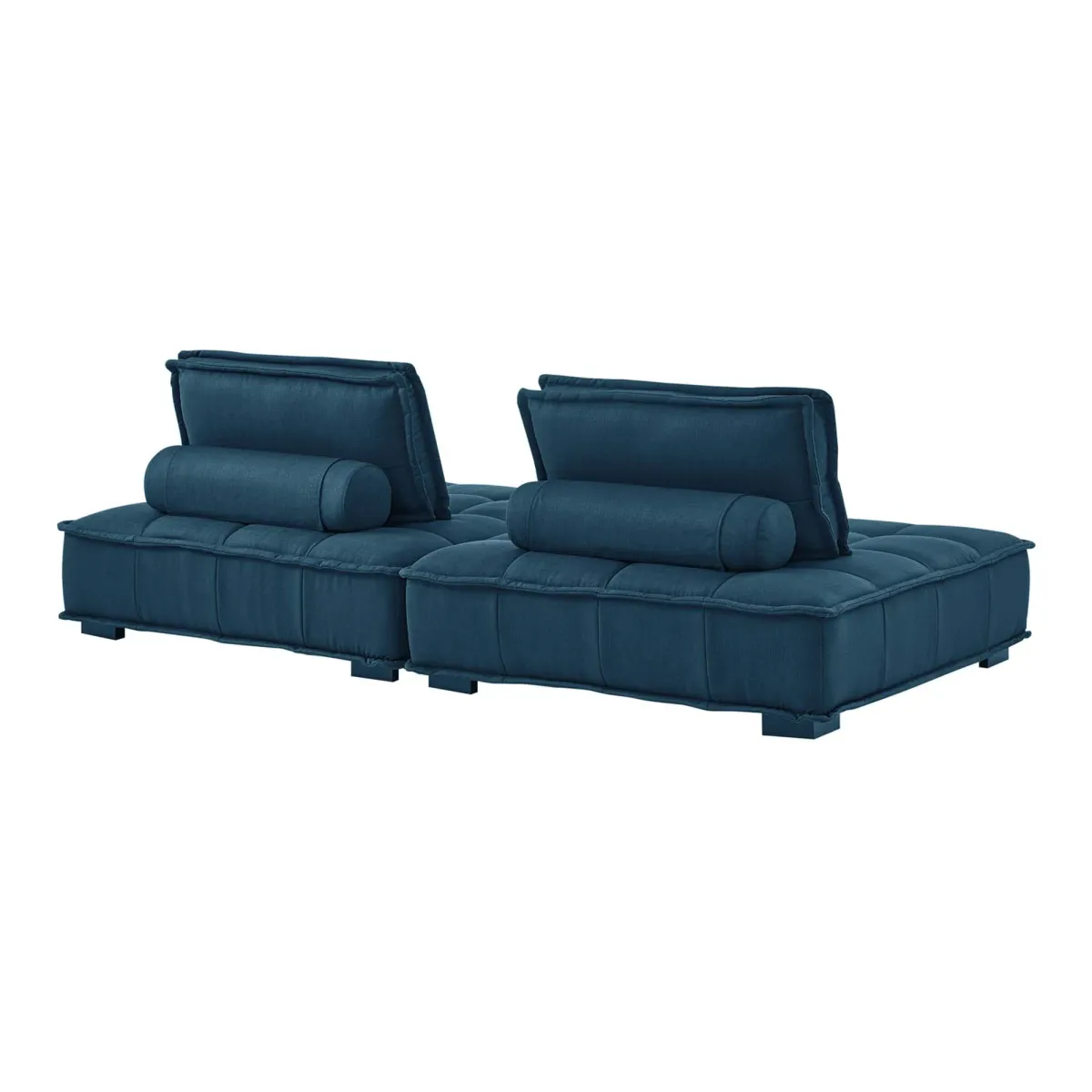 Saunter 2-Piece Tufted Fabric Fabric Loveseat by Modway Azure