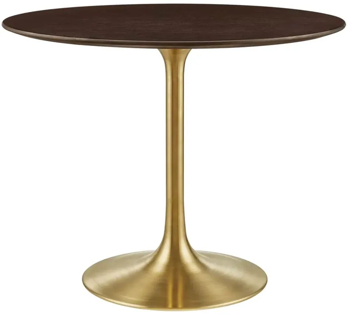 Lippa Round 36" Dining Table by Modway Wood / Gold Cherry Walnut