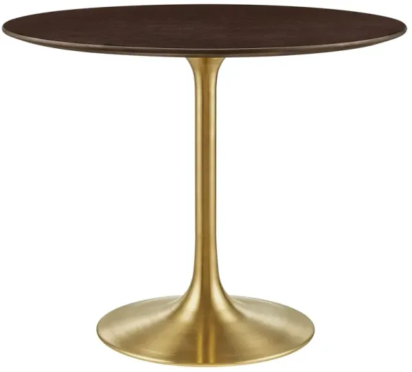 Lippa Round 36" Dining Table by Modway Wood / Gold Cherry Walnut