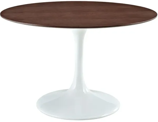 Lippa 48" Round Wood Dining Table by Modway Wood / White