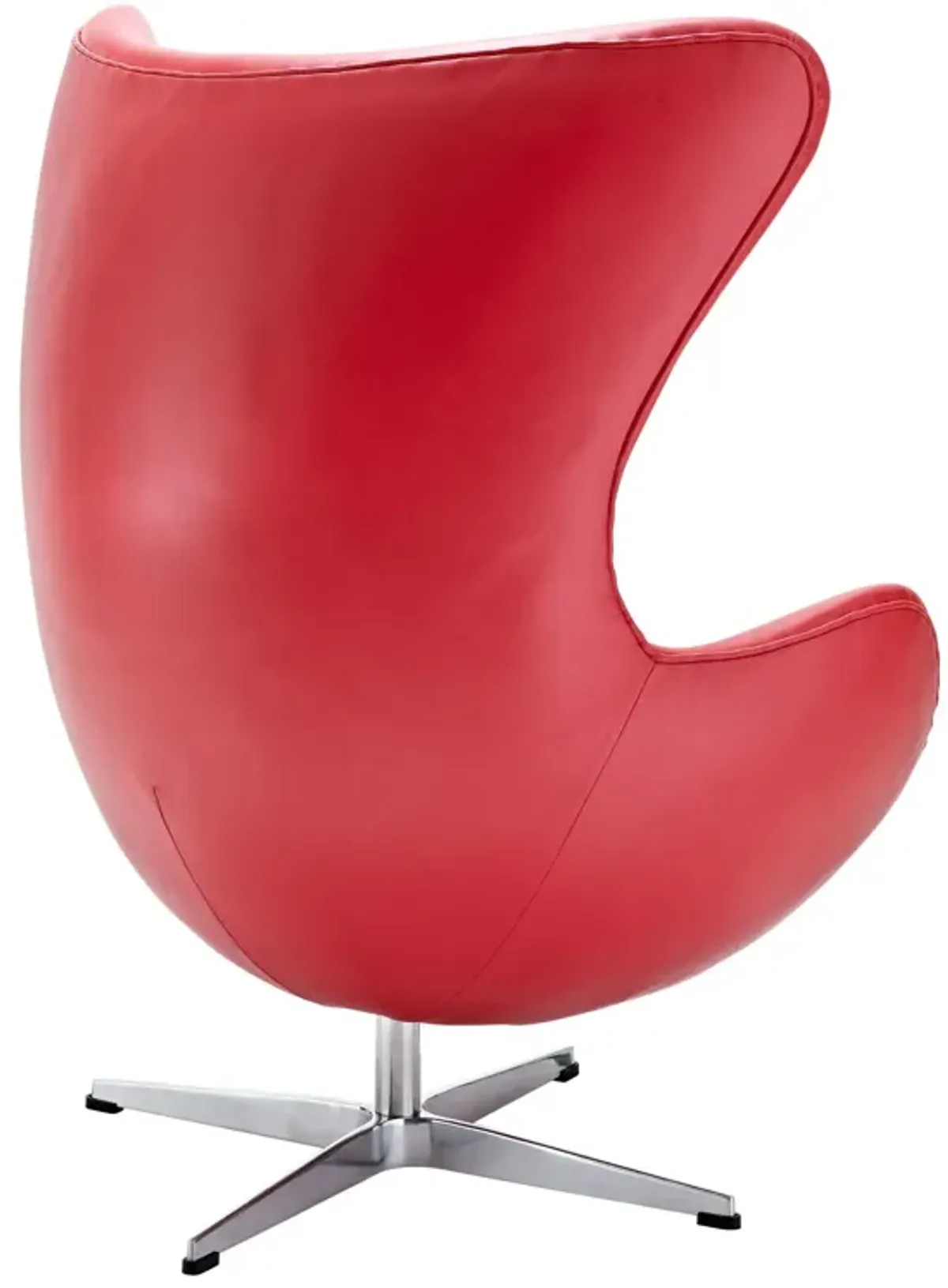 Glove Leather Lounge Chair by Modway Red