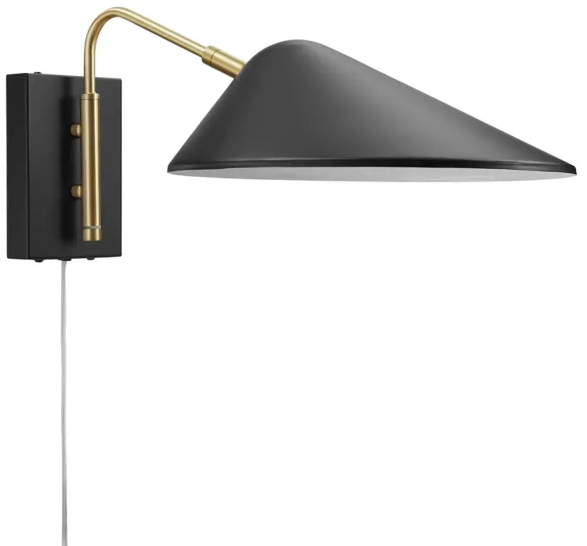 Journey 7" Swing Arm Wall Sconce by Modway Black