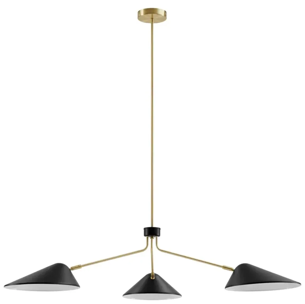 Journey 3-Light 14" Arm Pendant by Modway Black