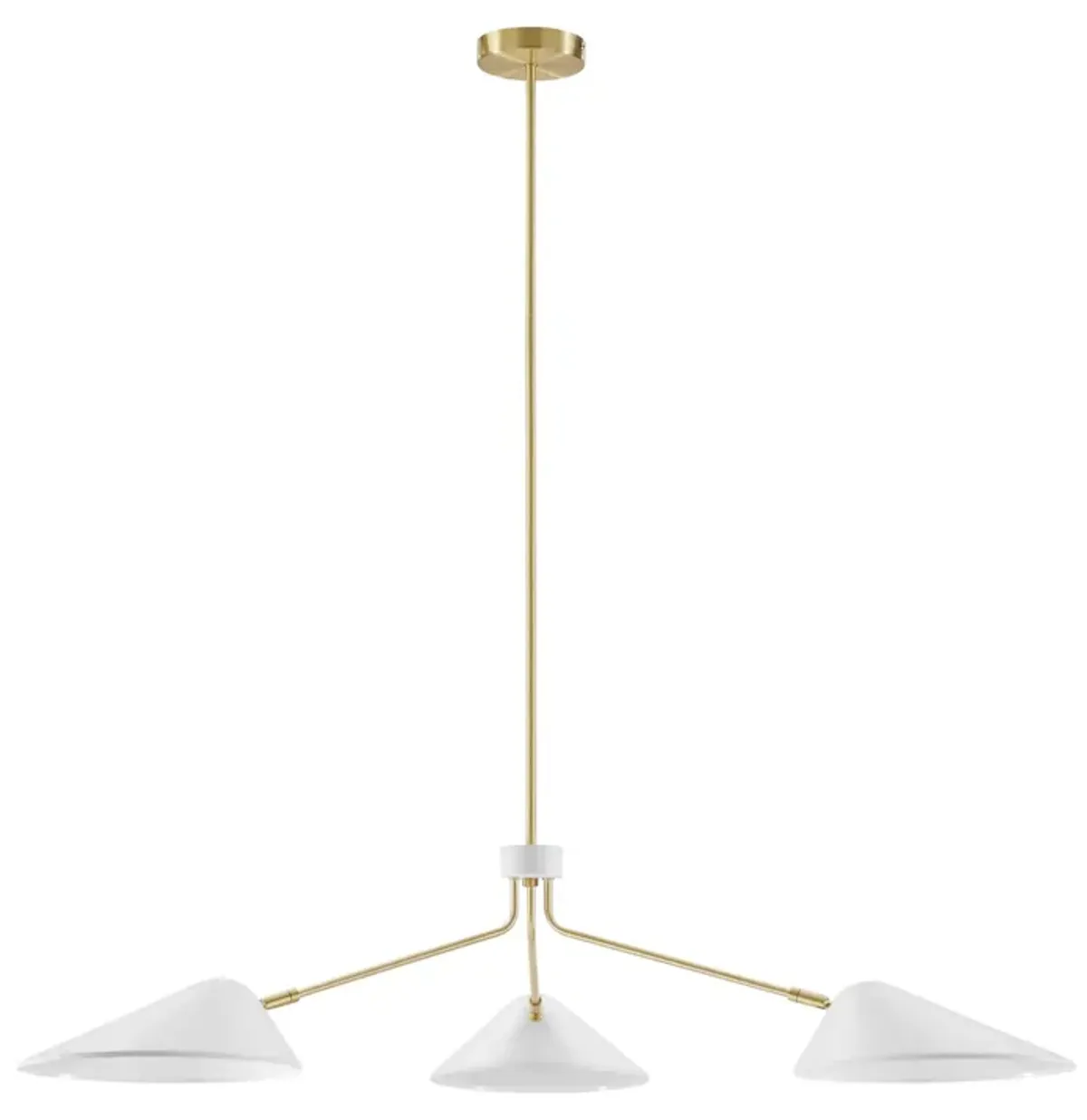 Journey 3-Light 14" Arm Pendant by Modway White