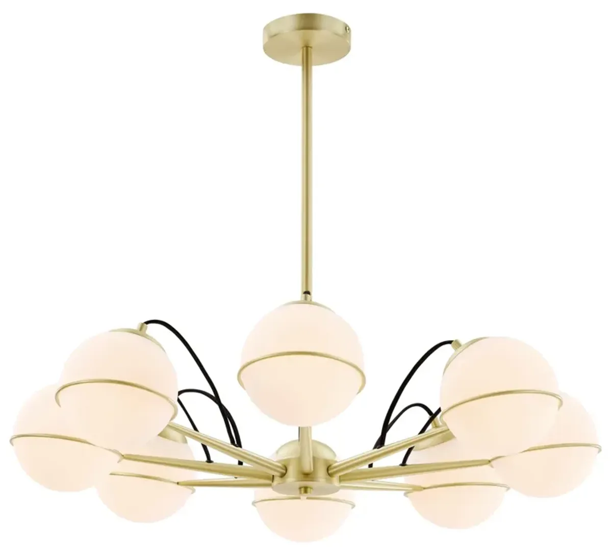 Hanna 8-Light Chandelier by Modway Opal Gold