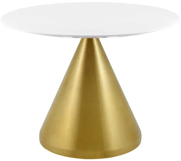 Tupelo 40" Dining Table by Modway Gold White