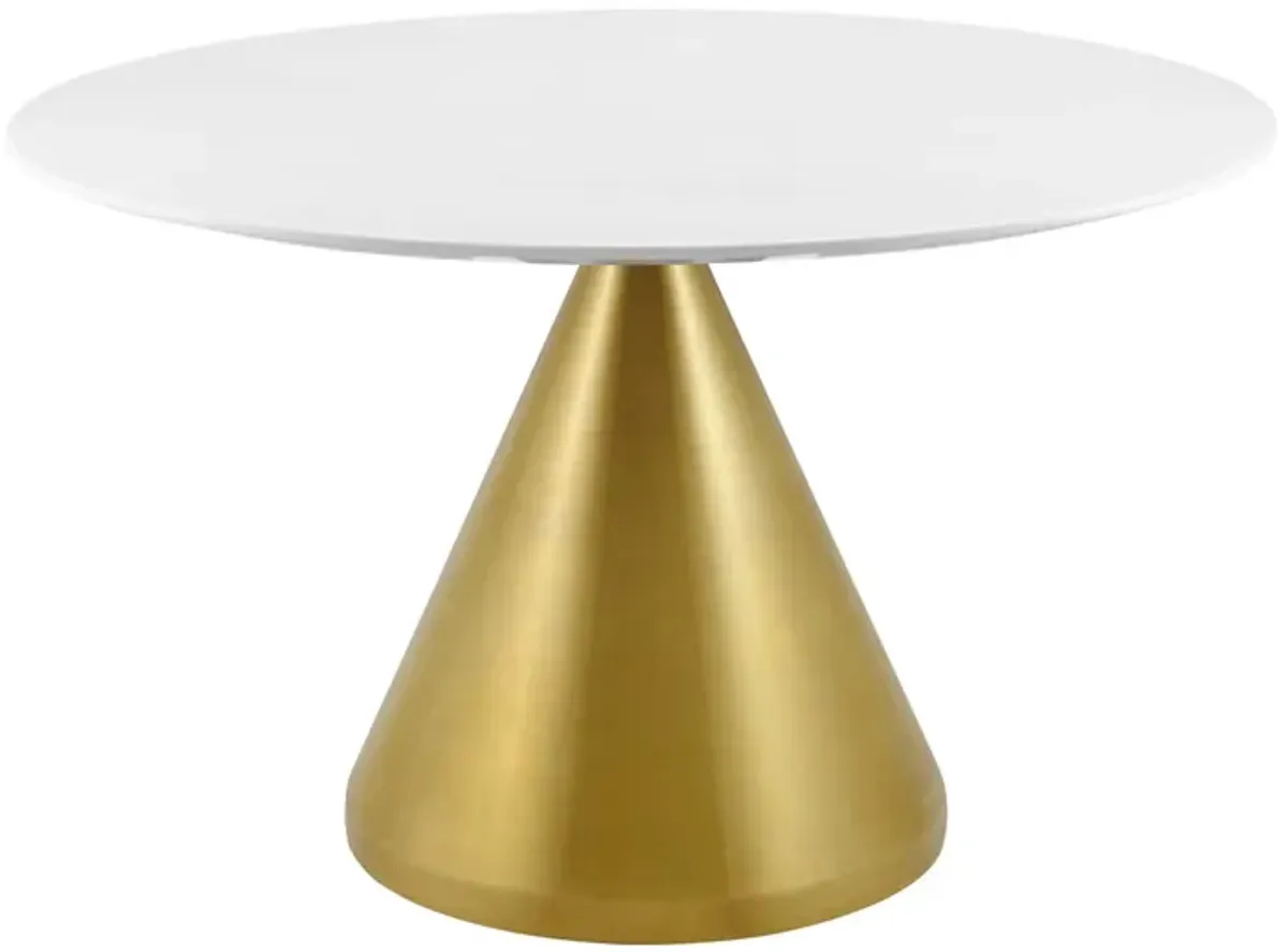 Tupelo 47" Dining Table by Modway Gold White