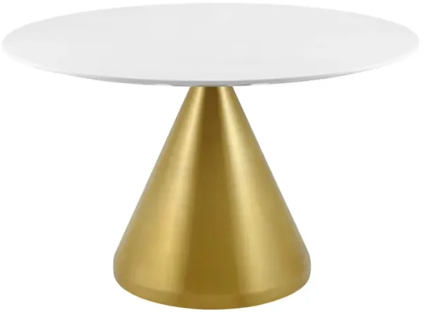 Tupelo 47" Dining Table by Modway Gold White