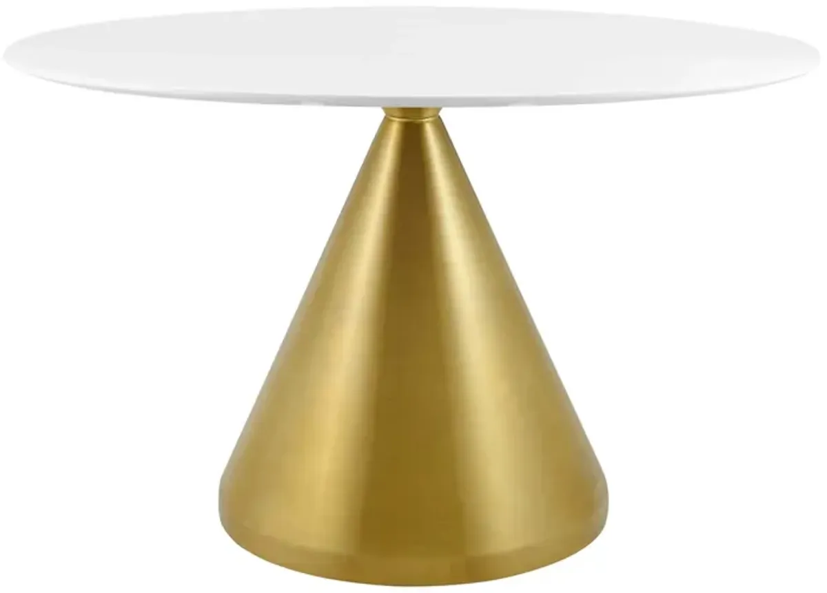 Tupelo 48" Oval Dining Table by Modway Gold White