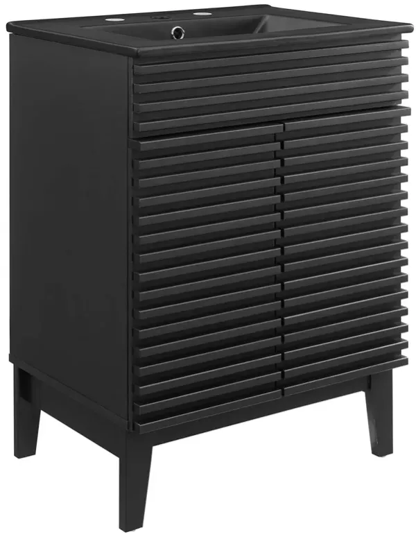 Render Bathroom Vanity with Black Basin Included by Modway 24" / Black Black