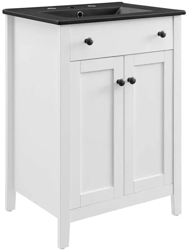 Nantucket Bathroom Vanity Basin Included by Modway 24" / White Black