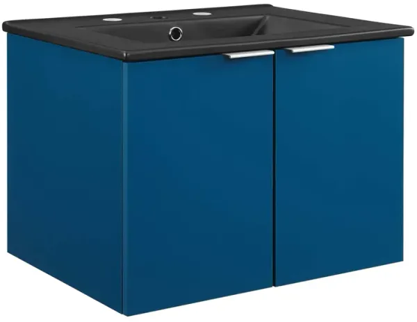 Maybelle Wall-Mount Bathroom Vanity Basin Included by Modway 24" / Navy Black