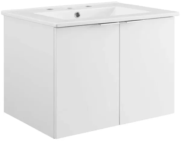 Maybelle Wall-Mount Bathroom Vanity Basin Included by Modway 24" / White White