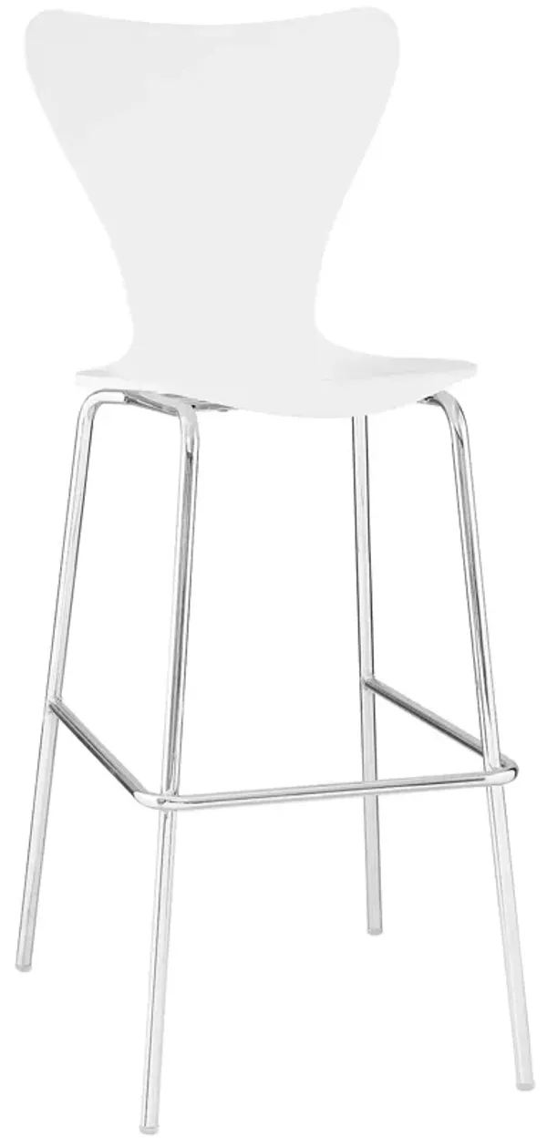 Ernie Wood Bar Stool by Modway White