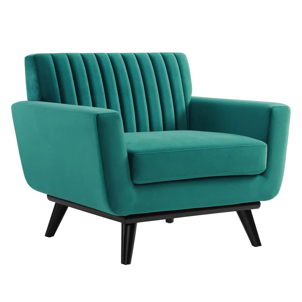 Engage Channel Tufted Performance Velvet Armchair by Modway Teal