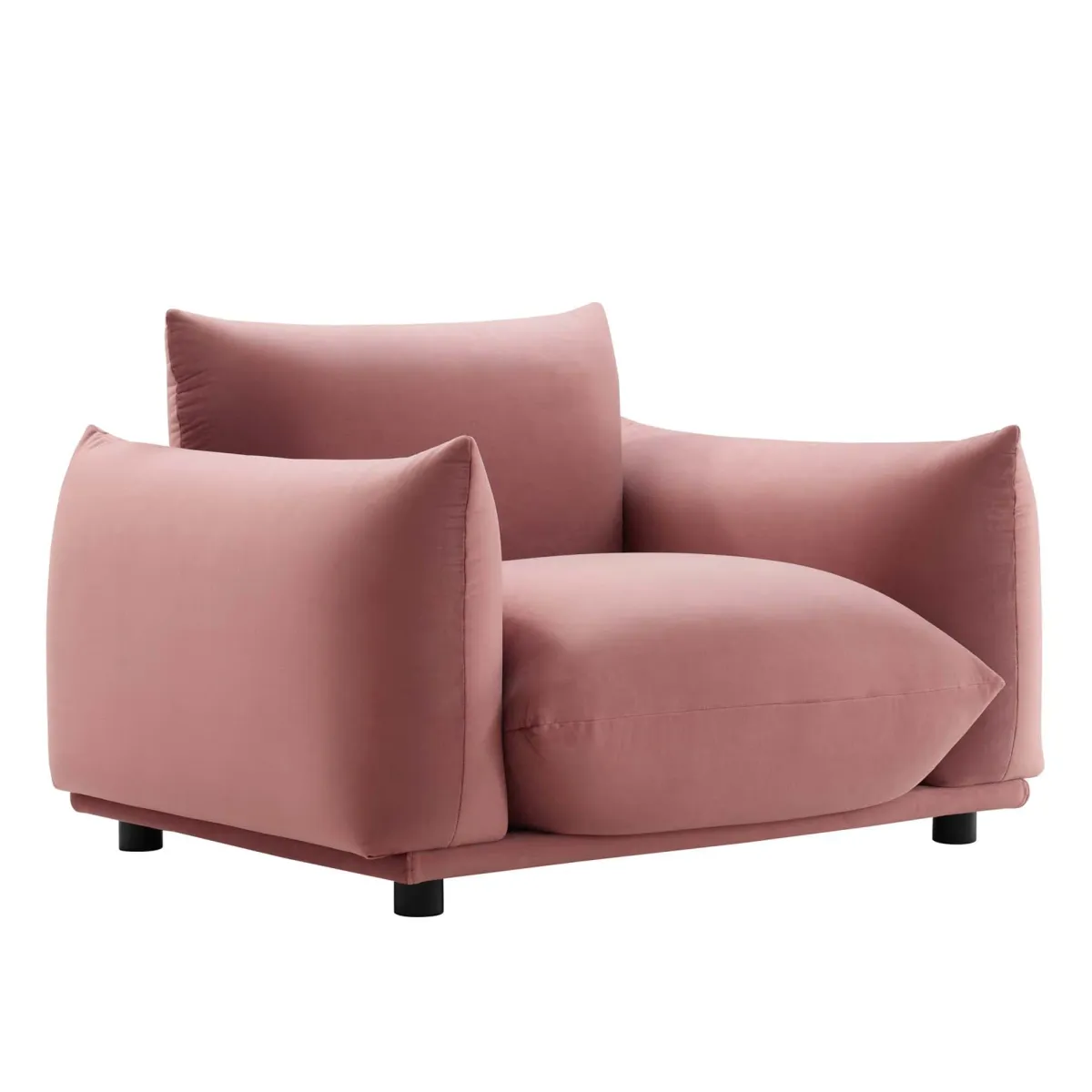 Copious Performance Velvet Armchair by Modway Dusty Rose