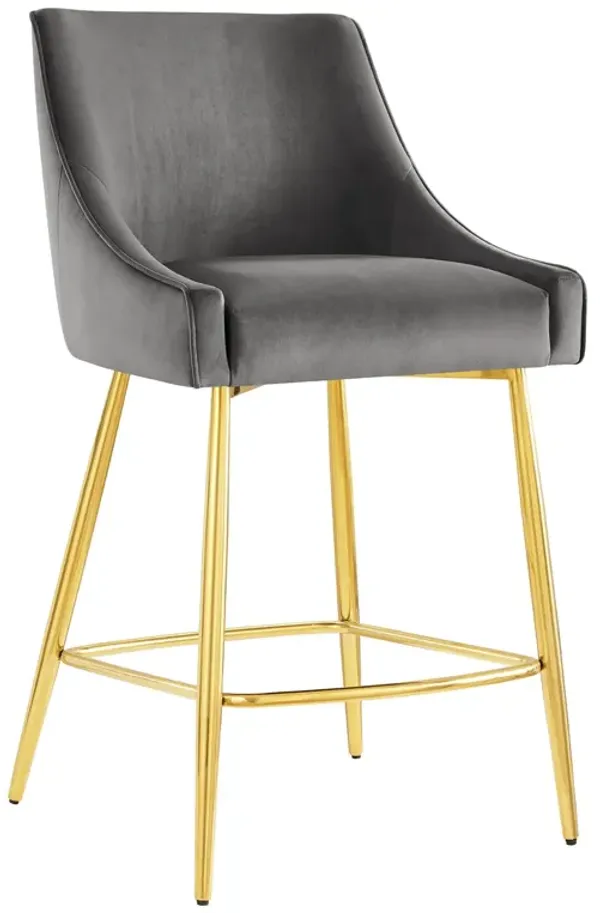Discern Performance Velvet Counter Stool by Modway Gray
