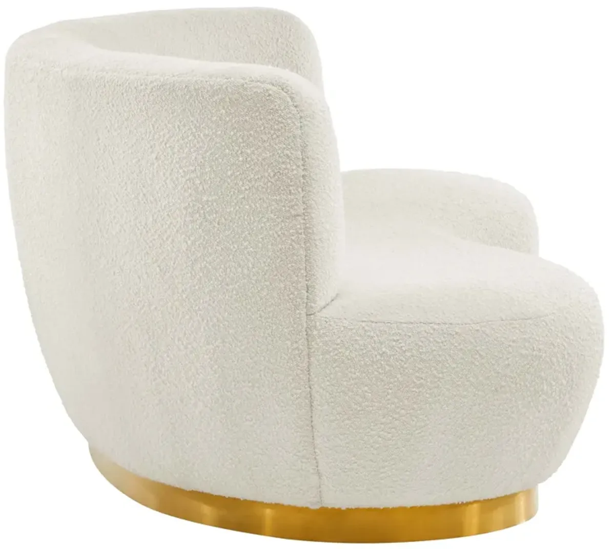 Kindred Boucle Upholstered Upholstered Fabric Sofa by Modway Gold Ivory