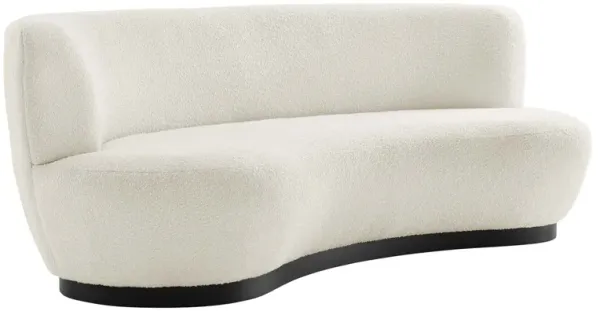 Kindred Boucle Upholstered Sofa by Modway Black Ivory