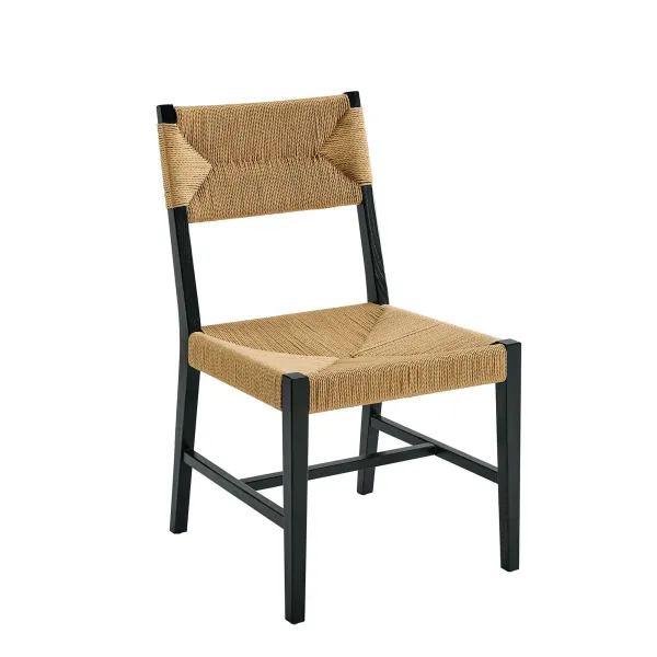 Bodie Wood Dining Chair by Modway Black Natural