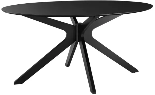 Traverse 63" Oval Dining Table by Modway Black Black