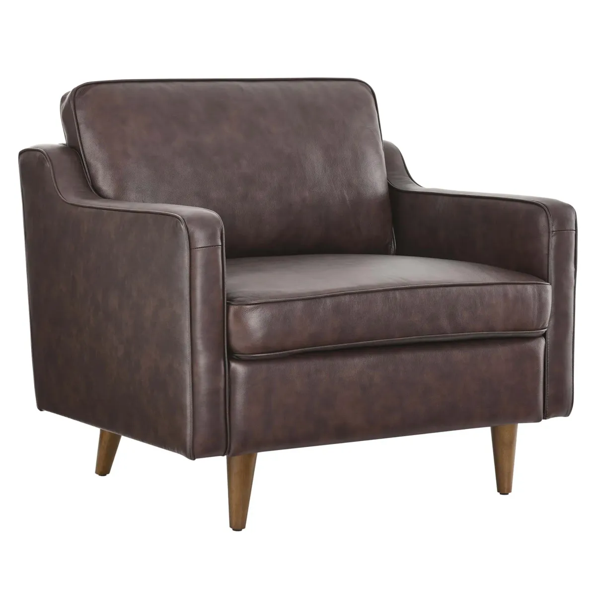 Impart Genuine Leather Armchair by Modway Tan