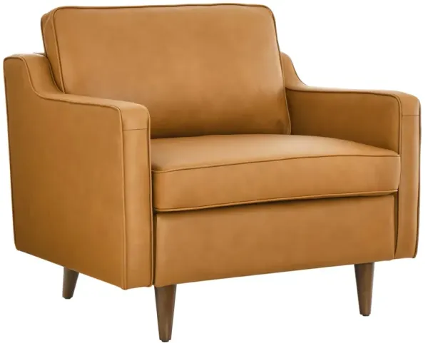 Impart Genuine Leather Armchair by Modway Tan