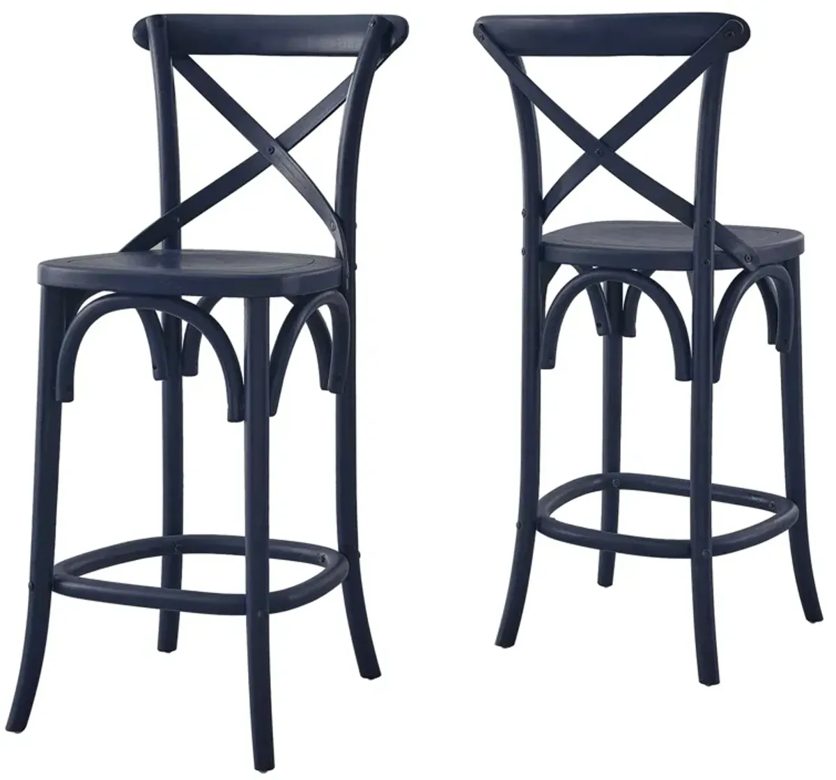 Gear Counter Stool by Modway Midnight Blue