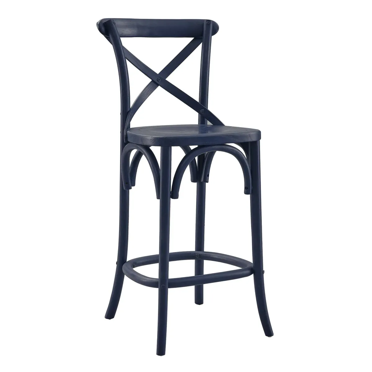 Gear Counter Stool by Modway Midnight Blue
