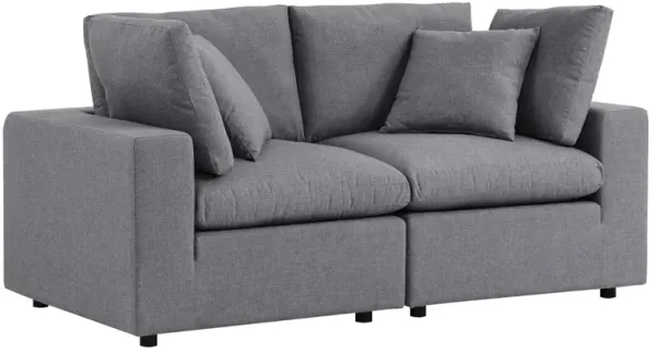 Commix Outdoor Patio Sunbrella® Outdoor Patio Loveseat by Modway Gray