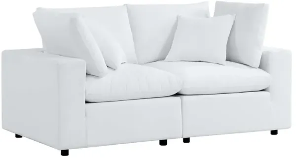 Commix Outdoor Patio Sunbrella® Outdoor Patio Loveseat by Modway White
