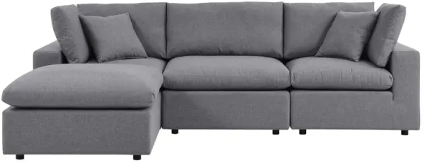 Commix 4-Piece Sunbrella® Outdoor Patio Sectional Sofa by Modway Gray